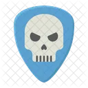 Gitarre Plektrum Totenkopf Symbol