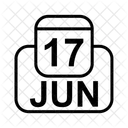 Giugno Calendario Data Icon