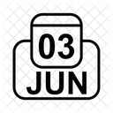 Giugno Calendario Data Icon