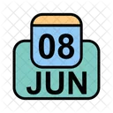 Giugno Calendario Data Icon