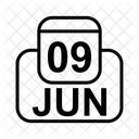 Giugno Calendario Data Icon
