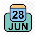 Giugno Calendario Data Icon