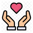 Give Heart Hand Icon