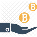 Give Bitcoin Bitcoin Hand Icon