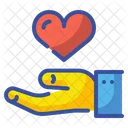 Give Heart Hand Heart Sympathy Icon