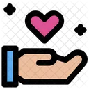 Give Love Heart Hand Icon