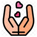 Give Love Care Hands Heart Icon
