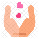 Give Love Care Hands Heart Icon