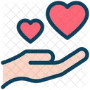 Give Love Hand Heart Icon