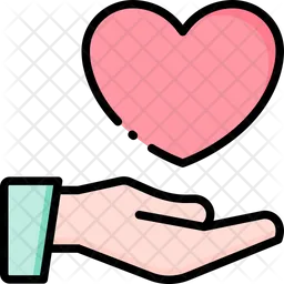 Give, love, hand, heart, care  Icon