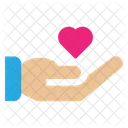 Heart Love Hand Icon