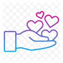 Give Hand Heart Icon