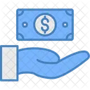 Give Money Hand Donation Icon