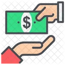 Dollar Give Money Hand Icon