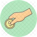 Give Money Hand Coin Icon