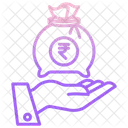 Mmoney Bag Hand Give Rupee Pay Icon