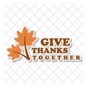 Give Thanks Together Turkey Fruit Icon