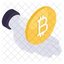 Giving Bitcoin Cryptocurrency Crypto Icon