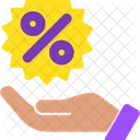 Giving Discount  Symbol