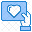 Giving Love Card Giving Card Hand Icon