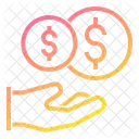 Giving Money Dollar Currency Icon