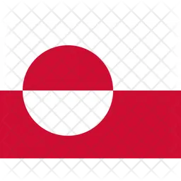 Gl Groenland Flag Icône