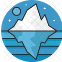 Glacier Iceberg Night Icon