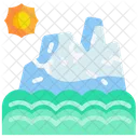 Glacier Melting Iceberg Icon