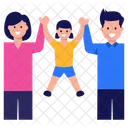Happy Family Glad Family Joyful Family Icon