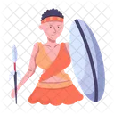 Gladiator Girl Fighter Lady Female Warrior Icon