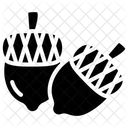 Gland Sauvage Noix De Chene Fruits Sauvages Icône
