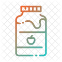 Glas Obstglas Fruchtmarmelade Symbol