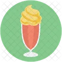 Glas Milchshake Eis Symbol