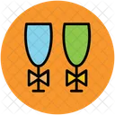 Glass With Ribbon Icon