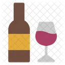 Flat Wine Drink Icon