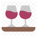 Flat Wine Drink Icon