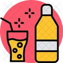 Glass and bottle  Icon