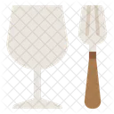 Glass And Fork Fork Glass Icon