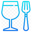 Glass And Fork Fork Glass Icon