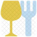 Glass And Fork  Icon