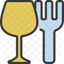 Glass And Fork  Icon