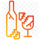 Broken Bottle Glass Broken Icon