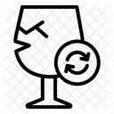 Glass waste  Icon