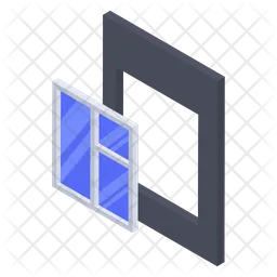 Glass Window Fitting  Icon