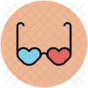Glasses Heart Shaped Icon
