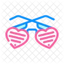 Glasses Heart Form Icon