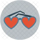 Glasses Heart Shaped Icon