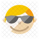 Boy Face Sunglasses Icon