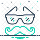 Glasses And Mustache  Icon