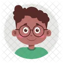 Glasses Black Boy  Icon